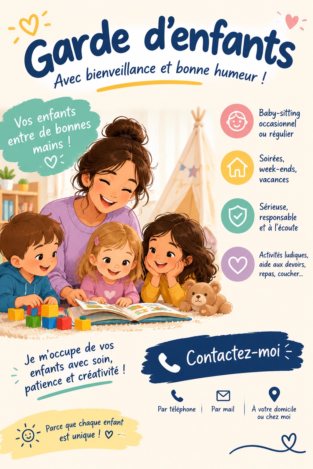 Garde d’enfant — réalisation 1 — Garde d'enfants La Réunion