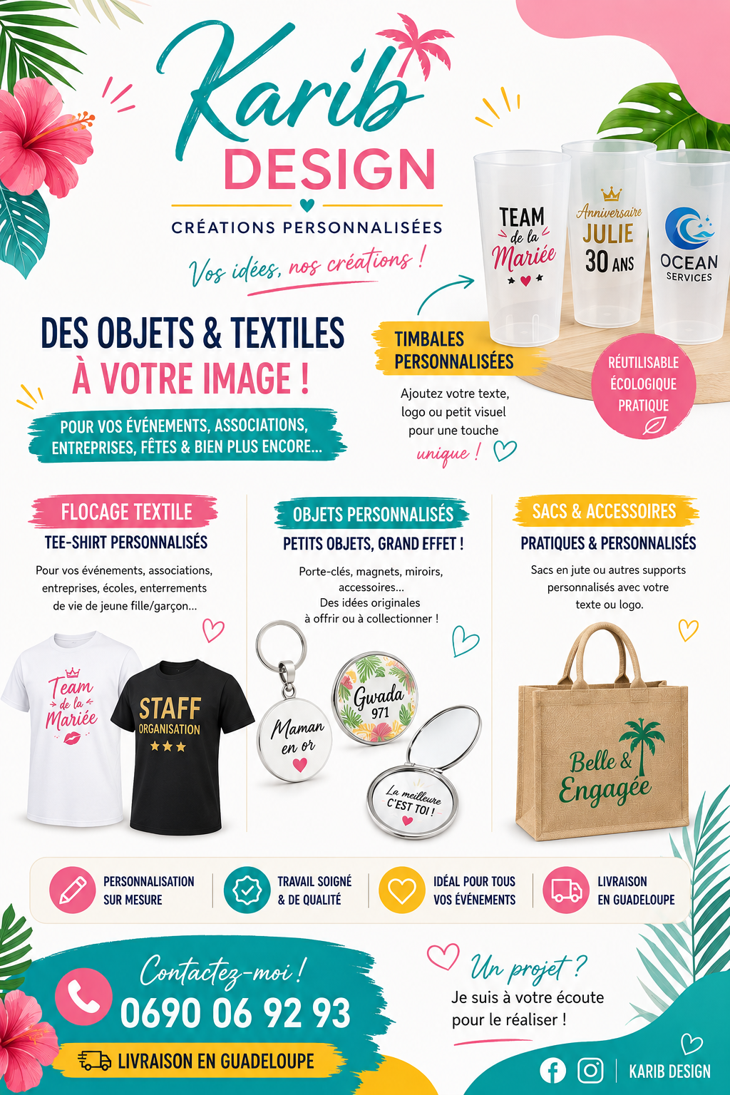 Karib Design - Créations personnalisées — réalisation 1 — Événementiel Guadeloupe