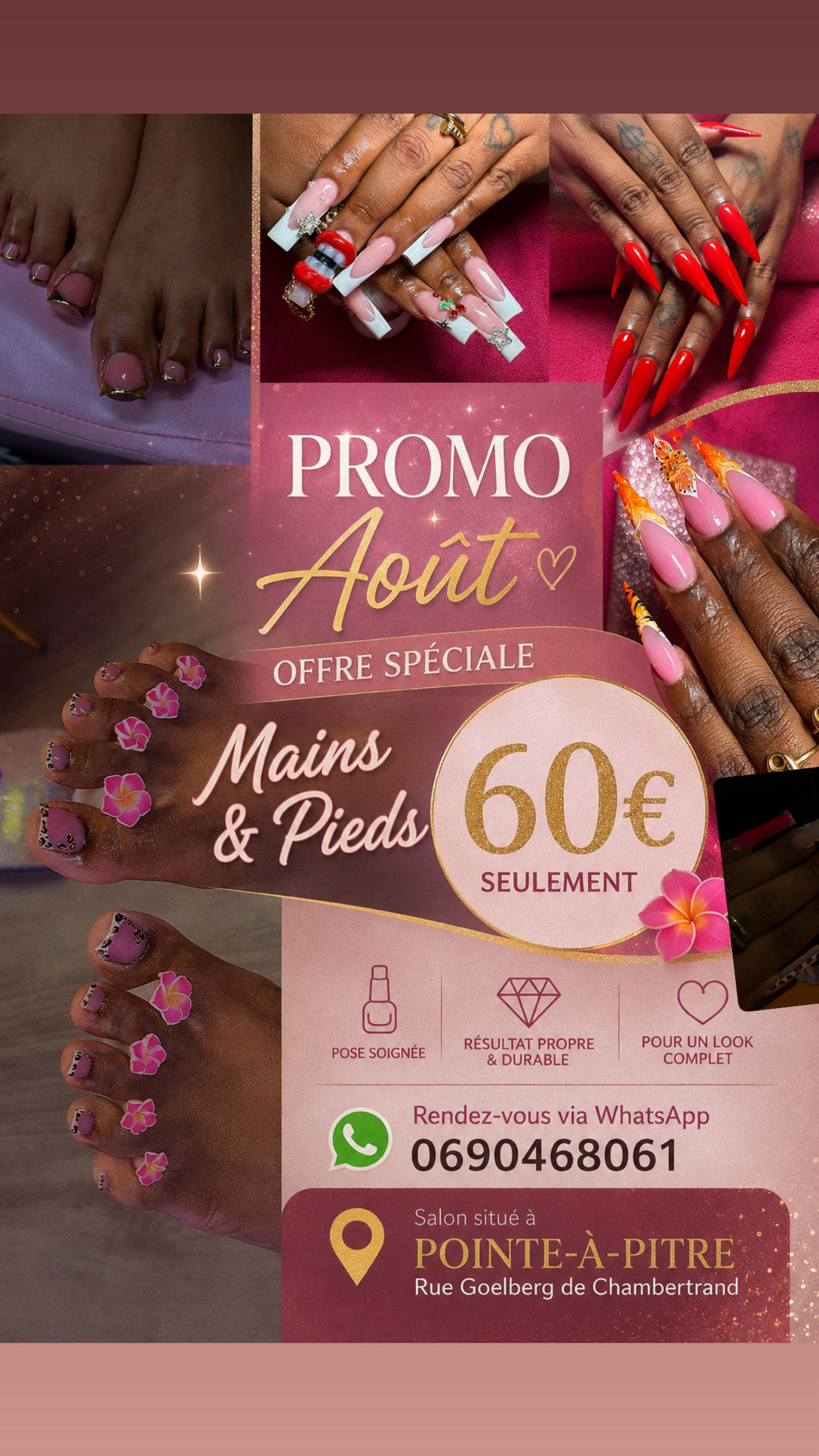 Prothésistes ongulaire — réalisation 3 — Beauté Guadeloupe